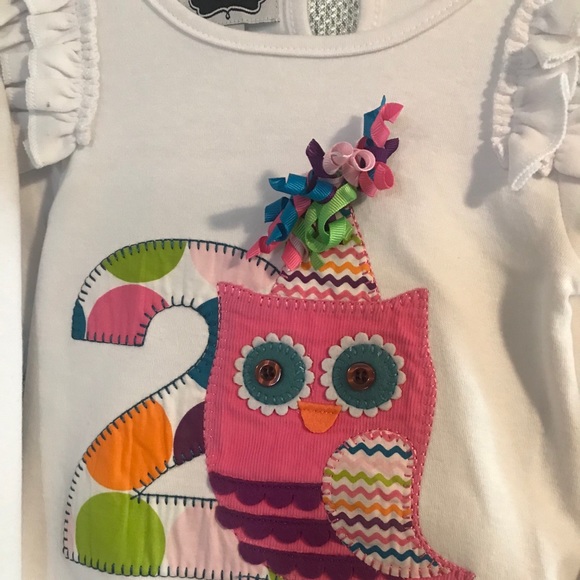 NWT! Mud Pie Girls 2nd Bday Boutique Outfit 24M/2T - Picture 2 of 5